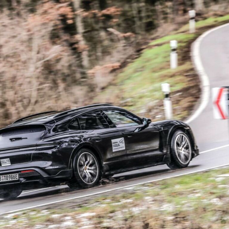 Porsche Taycan Cross Turismo teased on the road as electric wagon