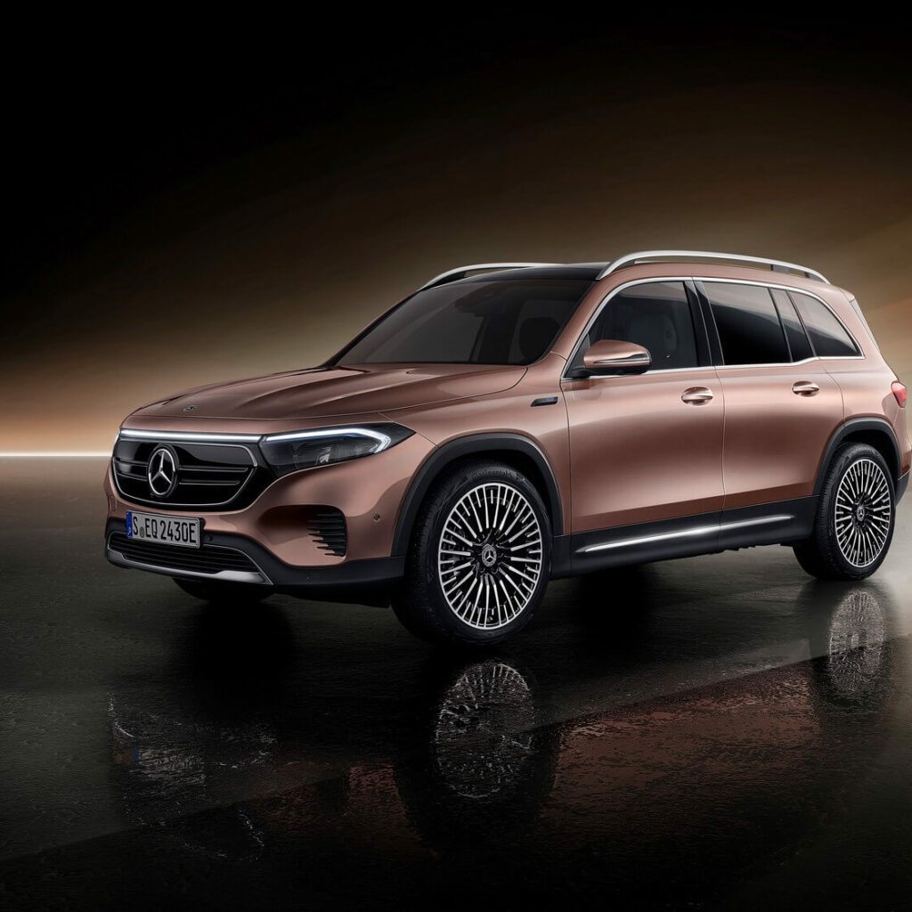 Mercedes EQB electric crossover debuts with seven seats and boxy design