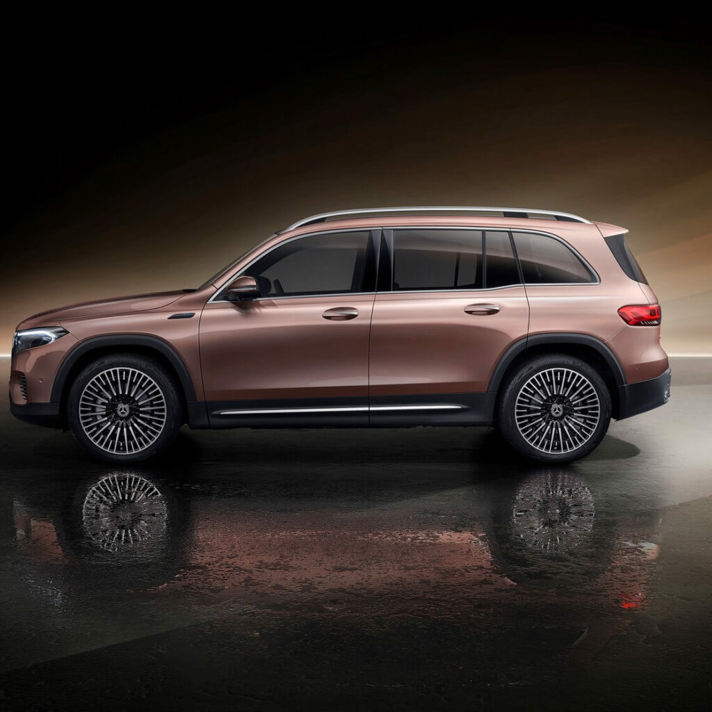 Mercedes EQB electric crossover debuts with seven seats and boxy design