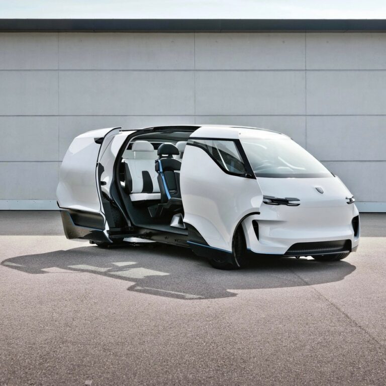 Porsche electric van shows six-seat interior for the first time