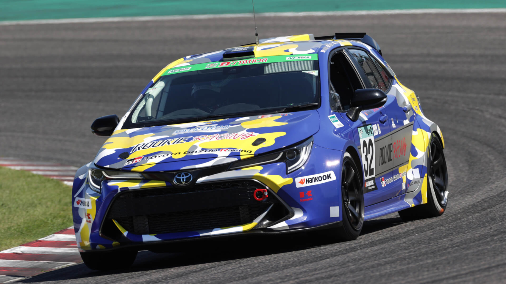 Toyota Corolla race car with hydrogen-fueled combustion engine
