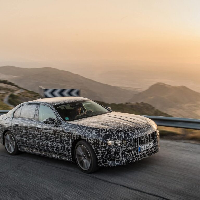 BMW i7 teased during high-temperature testing as electric 7 Series